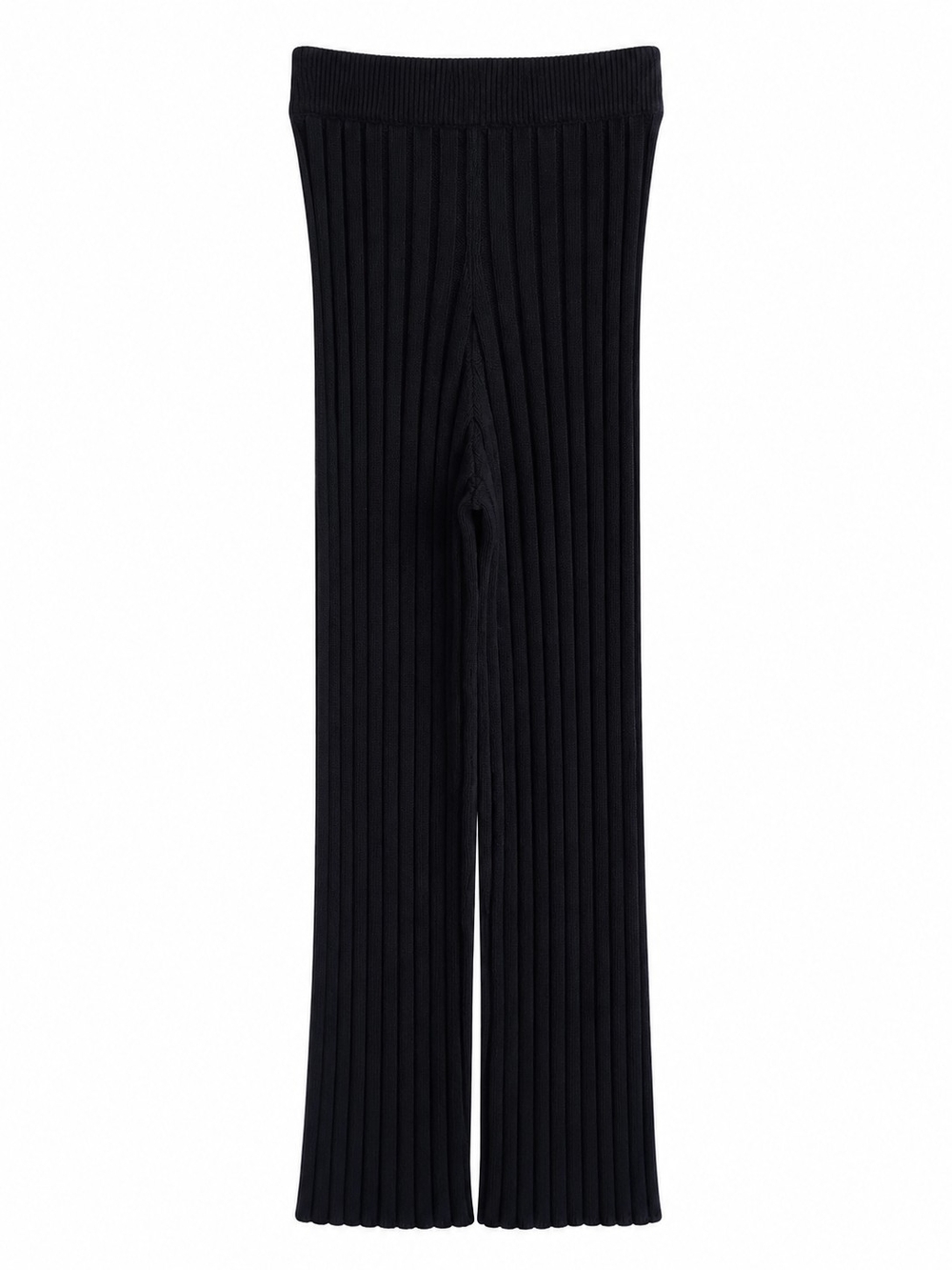 Free People Beach Imogene Ribbed Knit Set XS Black Wide Leg Lounge Boho Chic - Picture 5 of 13